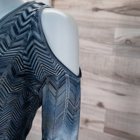 White House Black Market Cold Shoulder Blouse - Picture 5 of 5